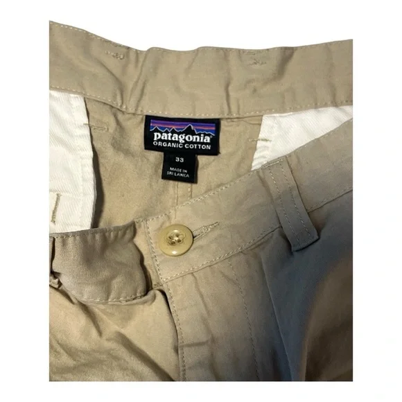 Patagonia‎ All Wear Organic Cotton Khaki Shorts 7” Inseam Size 33 A1 - Picture 4 of 5